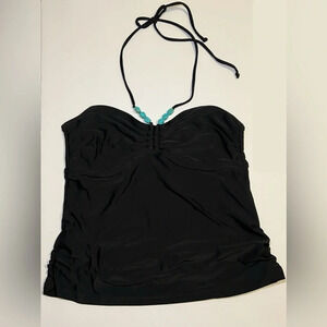 🌻Converse Tankini Top *ONLY* w/ Turquoise Stone-like Detailing on Neck Ties sz L